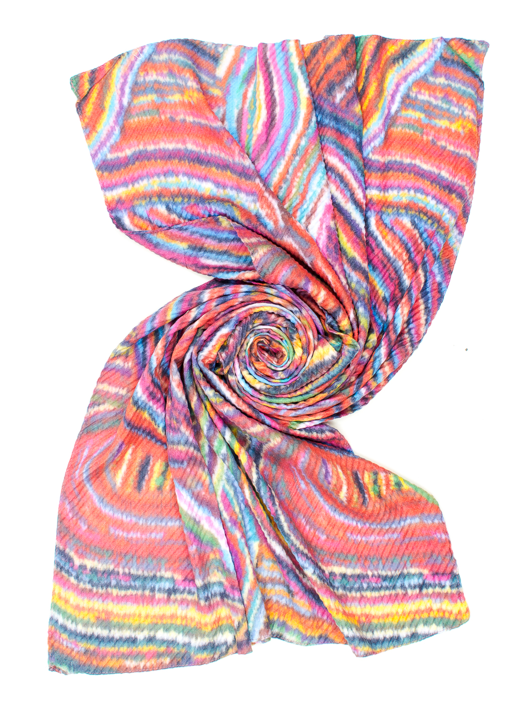 STOLA STAMPA RAINBOW, 85X185 - ORANGE